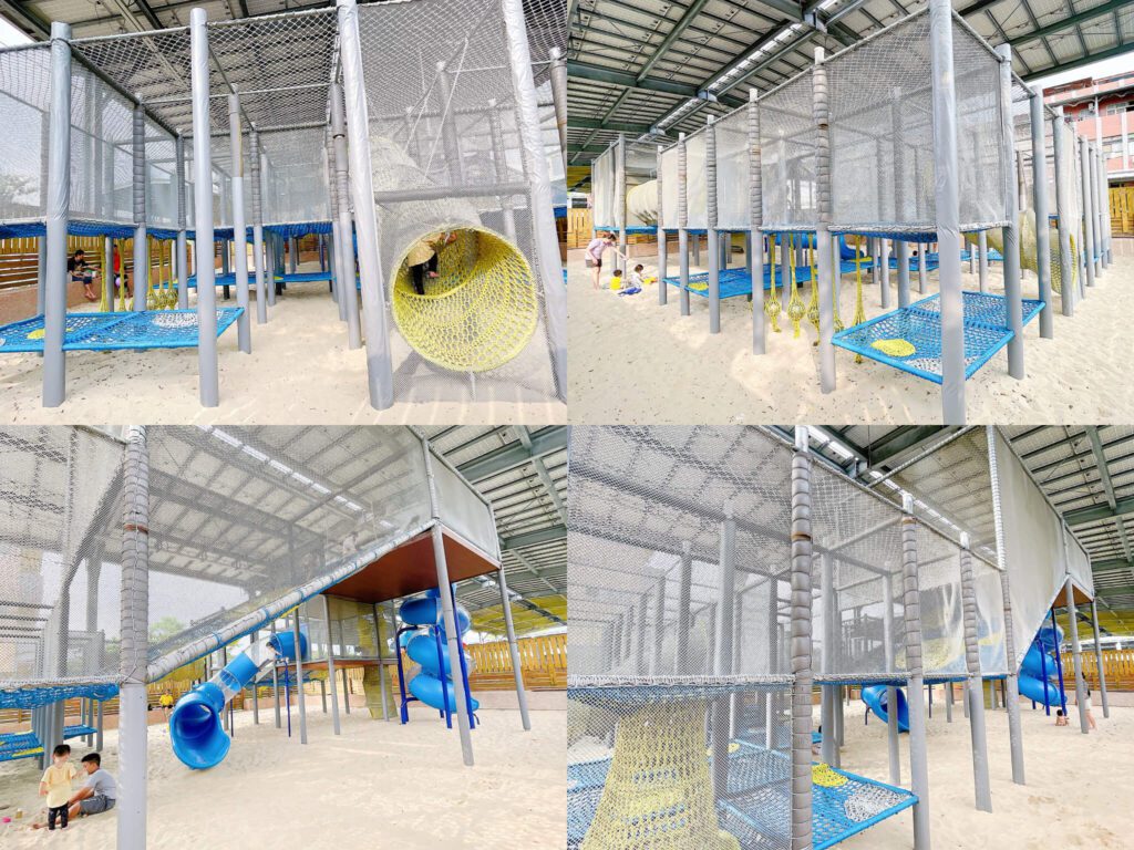 藍白編織攀爬網